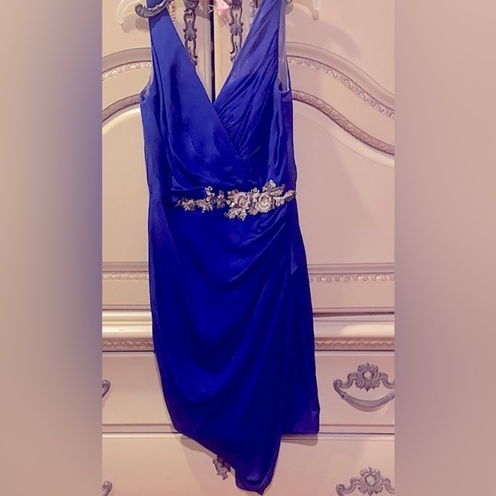 Stunning Marchesa Notte Blue Dress NWT size 12